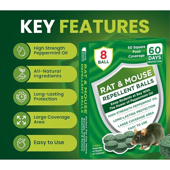 Rat Repellent for Car Home, Protect Wires in Car, Bike & Truck Engine